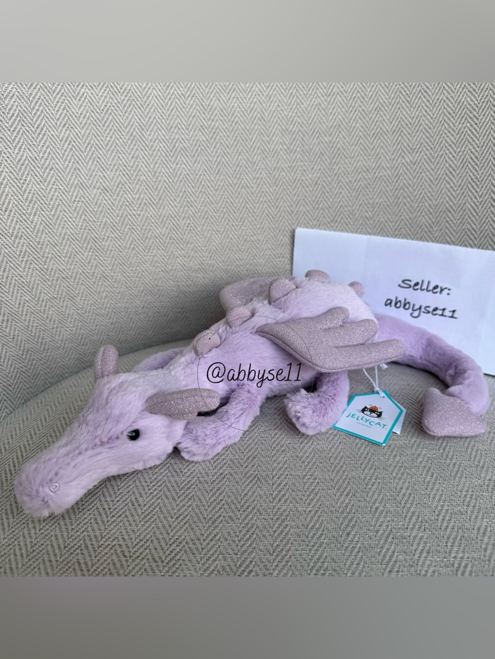 Jellycat Lavender Dragon - Little - Authentic - Brand New With Tags - Fast Ship